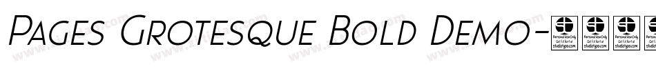 Pages Grotesque Bold Demo字体转换